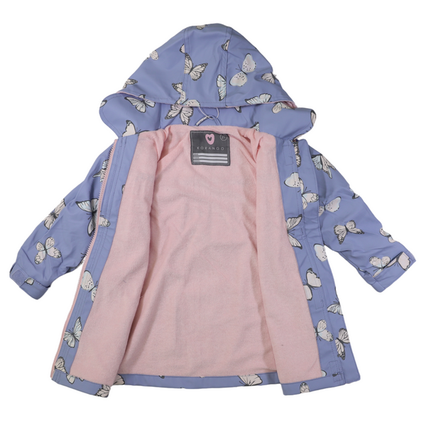 RAINCOAT - BUTTERFLY COLOUR CHANGING TERRY TOWELLING