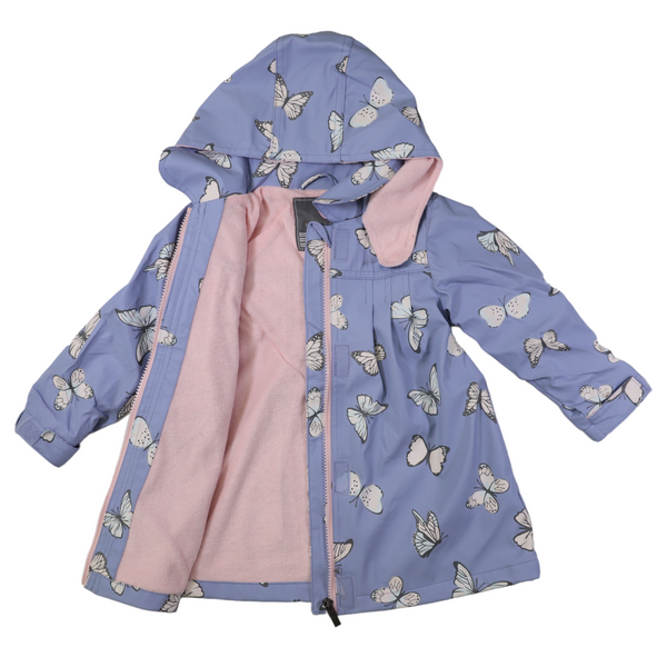 RAINCOAT - BUTTERFLY COLOUR CHANGING TERRY TOWELLING