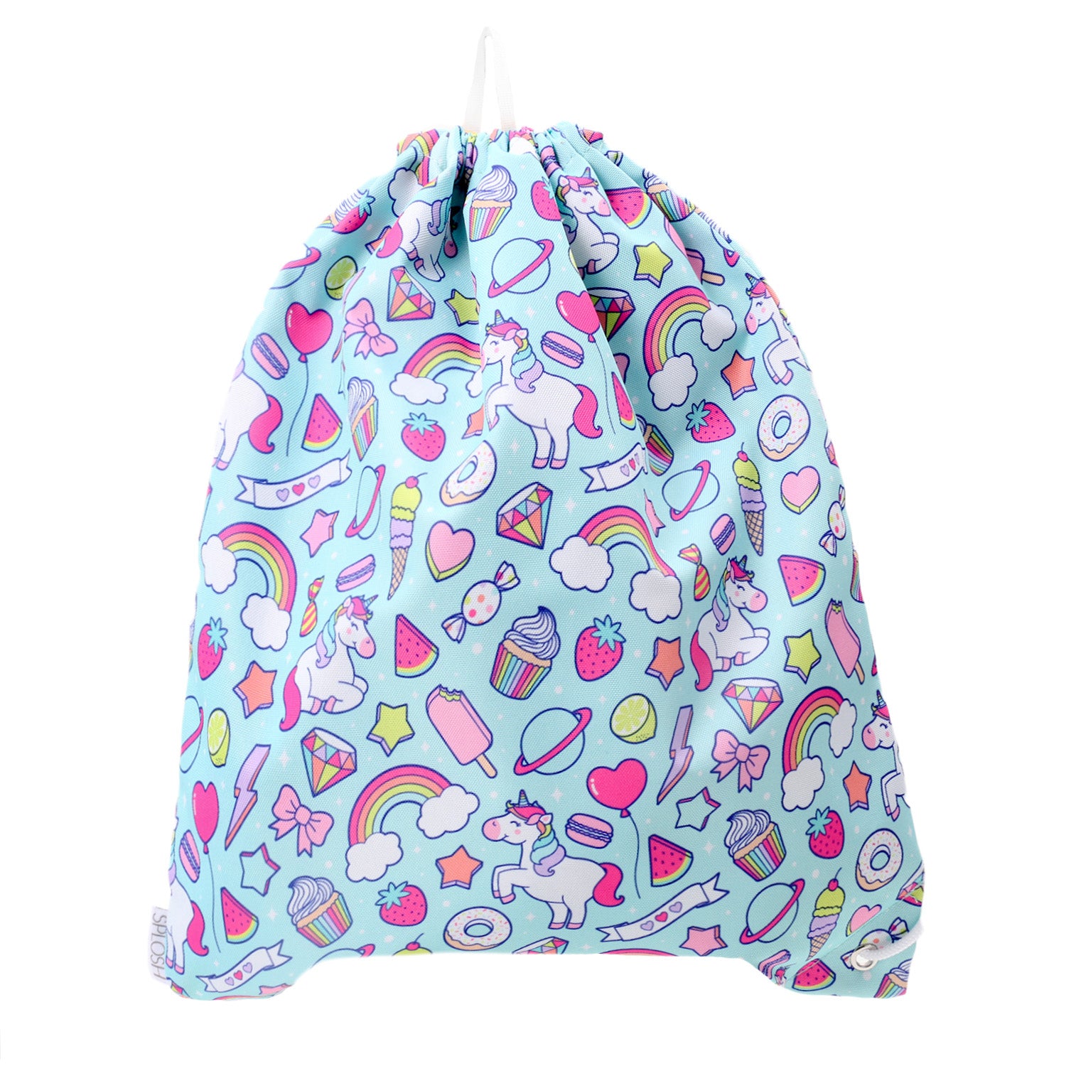 OUT & ABOUT UNICORN DRAWSTRING BAG