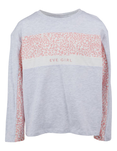 BASE PANELLED L/S TEE - GREY