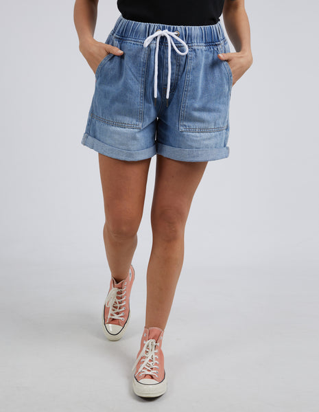 ELM - EMMA RELAXED DENIM SHORT MID BLUE