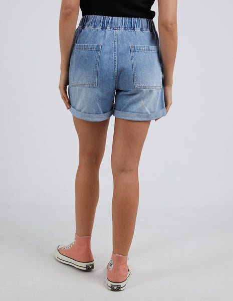 ELM - EMMA RELAXED DENIM SHORT MID BLUE