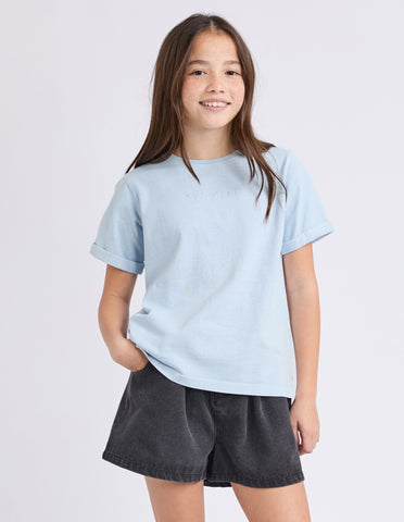 EVE GIRL - WASHED TEE LIGHT BLUE
