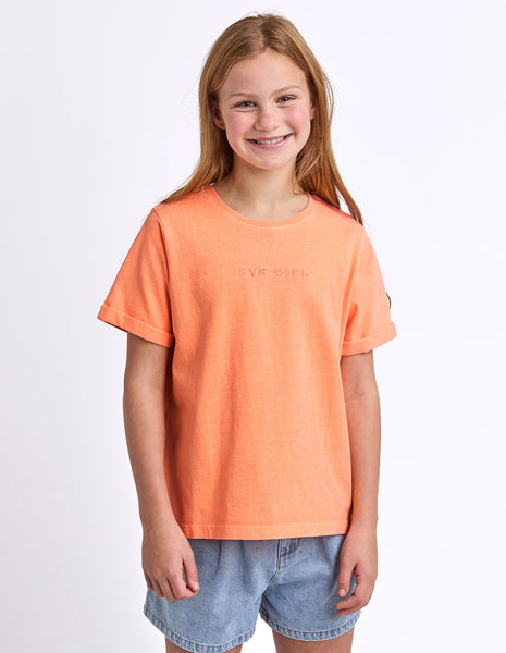 EVE GIRL WASHED TEE PEACH
