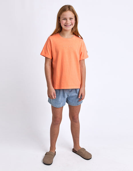 EVE GIRL WASHED TEE PEACH