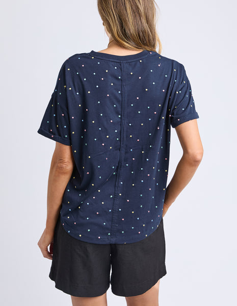 ELM - FESTIVE SPOT TEE NAVY