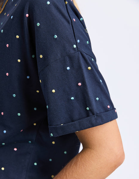 ELM - FESTIVE SPOT TEE NAVY