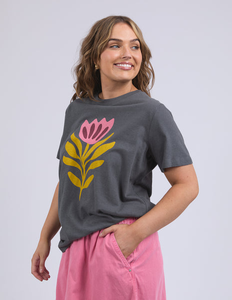 ELM - FIORE TEE CHARCOAL