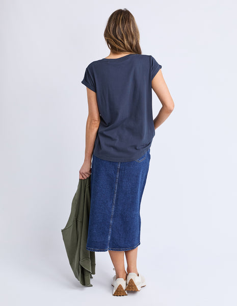 FOXWOOD - MANLY VEE TEE NAVY