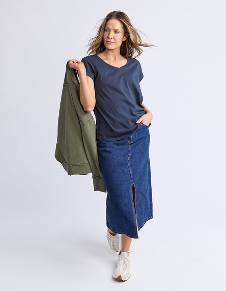 FOXWOOD - MANLY VEE TEE NAVY