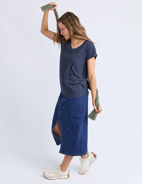 FOXWOOD - MANLY VEE TEE NAVY