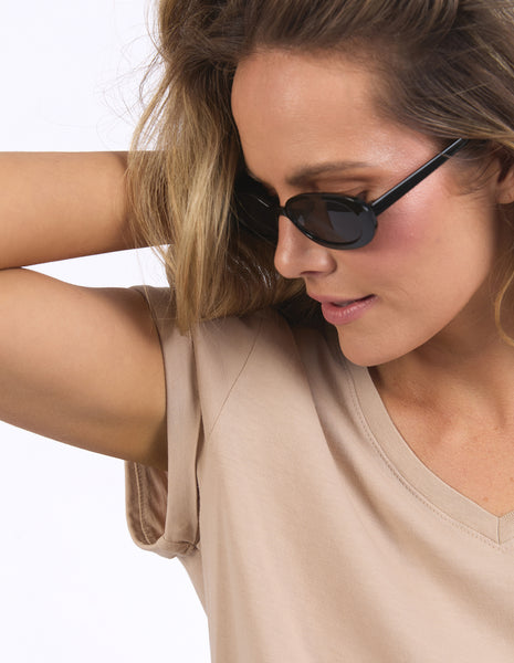 FOXWOOD - MANLY VEE TEE OATMEAL