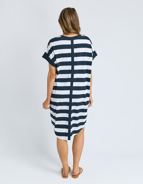 ELM - MCKINLEY DRESS NAVY/WHITE STRIPE