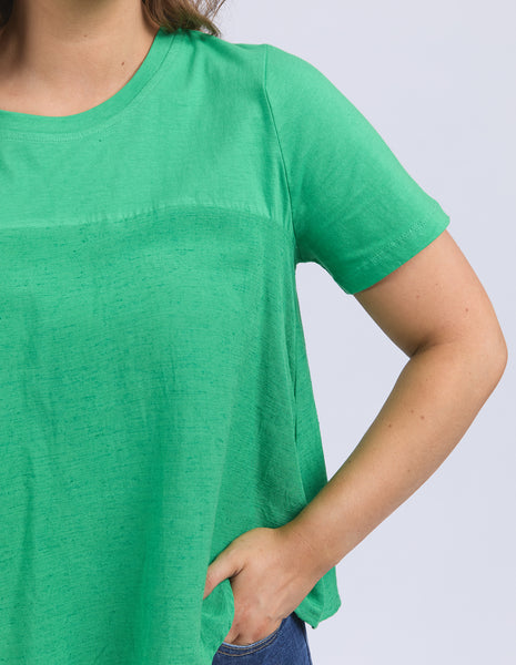 ELM - MELROSE TOP SPRING GREEN