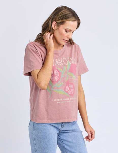 FOXWOOD - POMEGRANATE TEE ASH ROSE