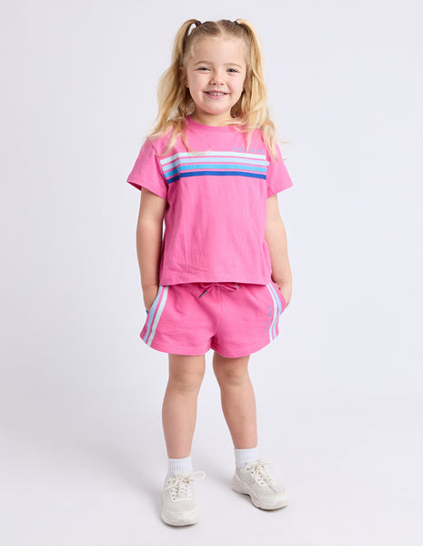 EVE GIRL - RETRO FLEECE SHORT PINK