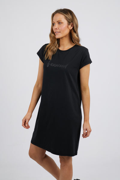 FOXWOOD - SIGNATURE TEE DRESS BLACK