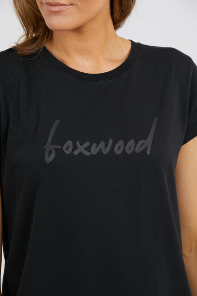 FOXWOOD - SIGNATURE TEE DRESS BLACK