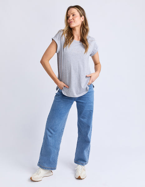 FOXWOOD - SIGNATURE TEE GREY MARLE