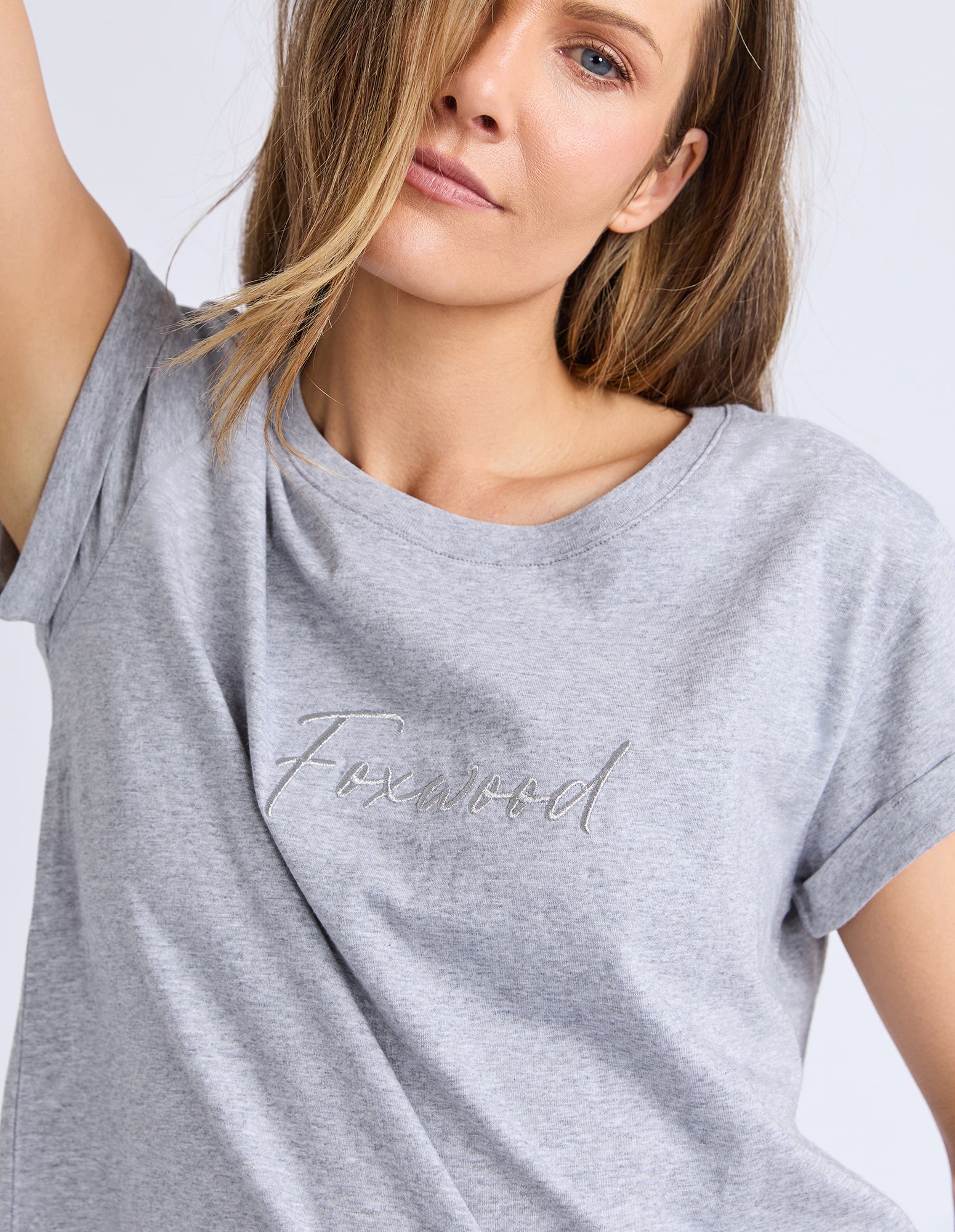 FOXWOOD - SIGNATURE TEE GREY MARLE