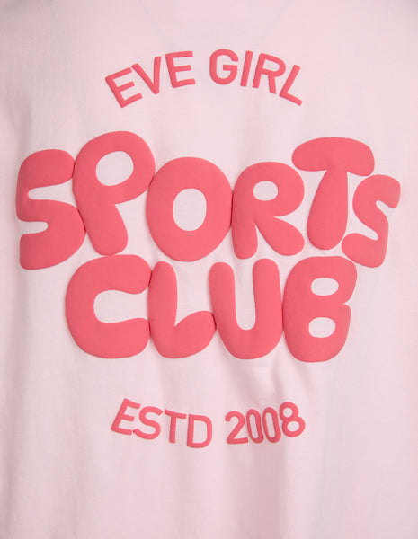 SPORTS CLUB TEE - PALE PINK