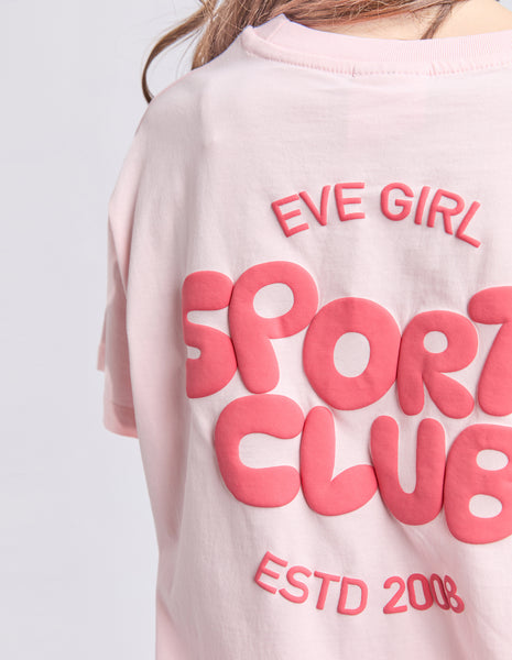 SPORTS CLUB TEE - PALE PINK