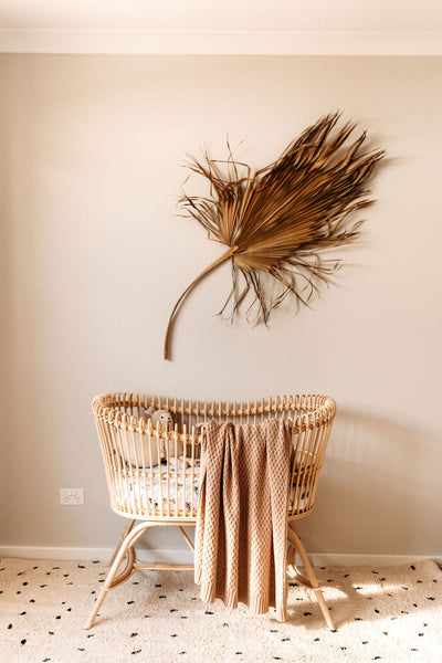 DIAMOND KNIT BLANKET - HAZELNUT