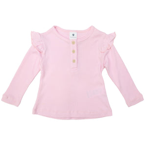 COTTON MODEL FRILL TOP - PINK