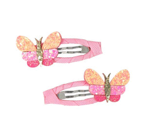 PINK POPPY - BUTTERFLY  SKIES HAIR CLIPS HCG160