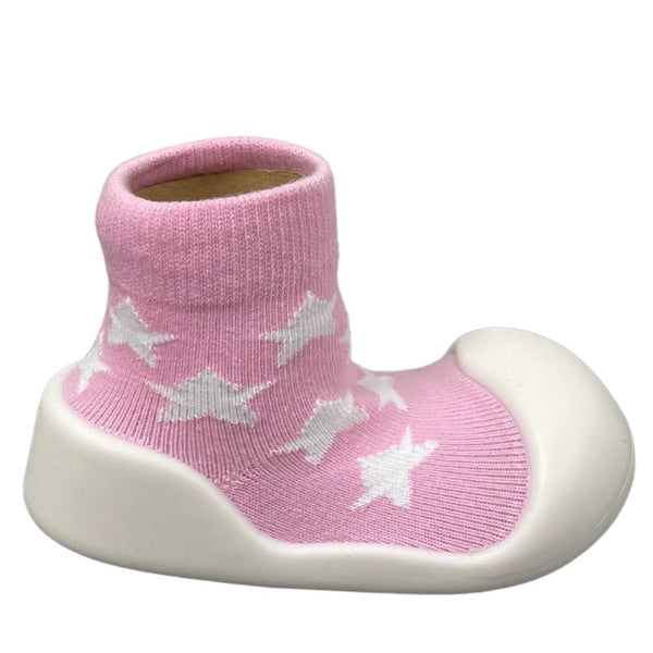 RUBBER SOCKS - PINK STARS