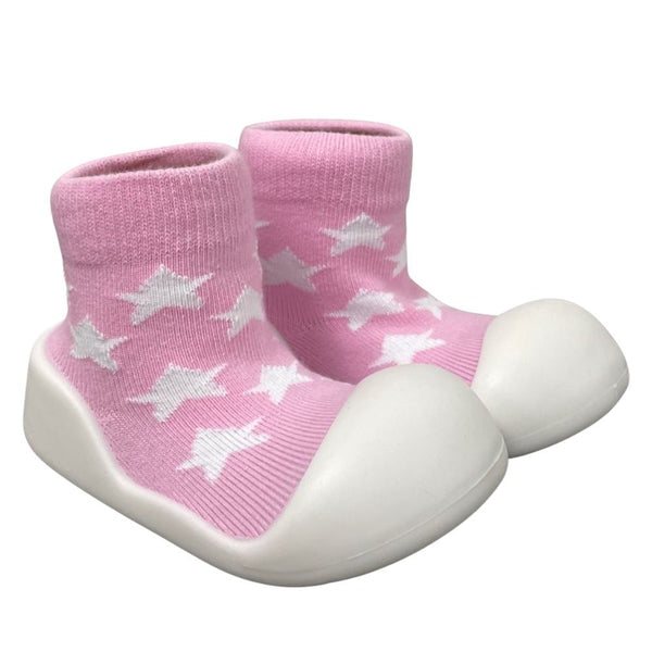RUBBER SOCKS - PINK STARS