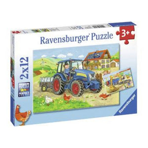 RAVENSBURGER - HARD AT WORK 2x12PC PUZZLES