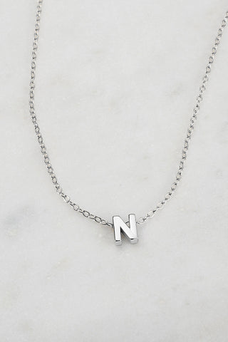 LETTER NECKLACE 925 SILVER - N