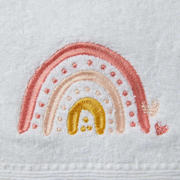 BABY BATH TOWEL & WASHER SET - RAINBOW