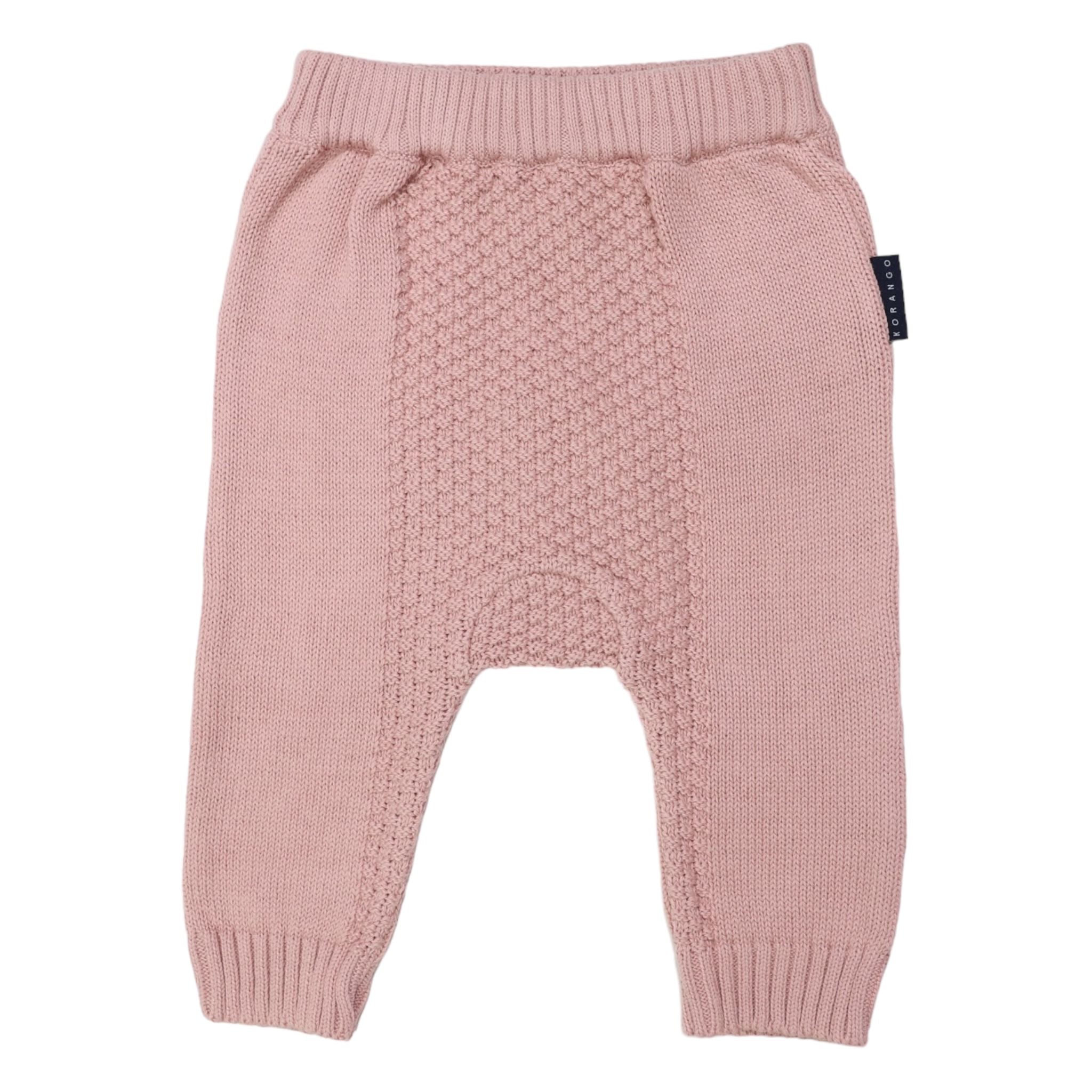 TEXTURED KNIT LEGGING - DUSTY PINK